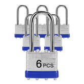 LQYN padlocks keyed alike six-pack demonstrate uniform keys for easy access
