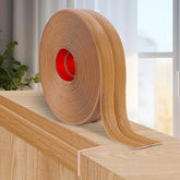 LSGCQ flexible wall corner protector closeup shows wood grain texture for durable edge protection.