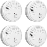 LSHOME smoke detector 4-pack front view shows compact design for safe homes