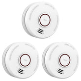 LSHOME smoke detector front view with 9V battery for reliable alerts.