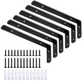 LSK 6PCS L Bracket in 6x2 inch size providing sturdy shelf support for wood projects.