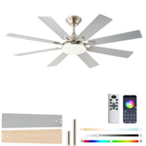 LSPMKE 52-inch ceiling fan with remote and light for flexible comfort.