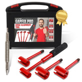 LU-CAIBO 4-in-1 hinge tool kit in packaging, ready for on-site use