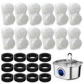 LUBERDUSH Neareal 3.2L filter pack with 12 filters and 12 sponges for cleaner water.