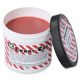 Lubri-Cut paste on a drill bit for metal drilling reduces heat and improves finish