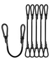 LuckyStraps 6-inch short bungee with carabiner hooks secures small items effectively.
