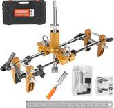 Luckyway mortising bracket for precise door lock installation