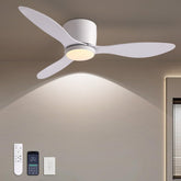 LUDOMIDE ceiling fan with light and remote control for convenient operation
