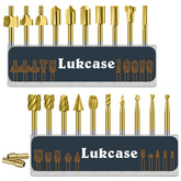Lukcase wood carving bits titanium-coated for precise engraving on wood projects