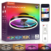 Lumary smart wifi ceiling fan lights assembly demonstrates quick setup in compact spaces