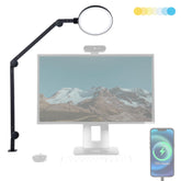LUME CUBE Edge Light 2.0 front view enhances video call clarity with black finish