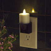 Luminara flameless nightlight with real flame effect for cozy ambience.