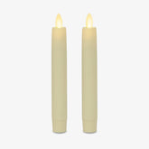 Luminara flameless taper ivory 1x6 pack2 glows safely for family dining.
