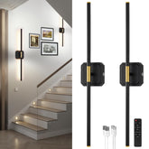 LUMINZENLUX battery wall sconce set two offers wireless lighting for versatile spaces.