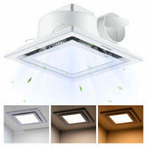 LUMLLSAJI bathroom exhaust fan with light in use for clear mirrors and fresh air