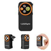 LunaSync EDC flashlight clipped to belt for hands-free illumination.