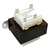 Lusperi 120V-to-24V transformer front view, ideal for furnace control.