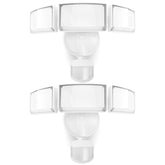 LUTEC 2-pack 72W LED security lights illuminate outdoor spaces efficiently.