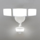LUTEC 74W motion sensor outdoor light front view with wide 180° detection for entry security.