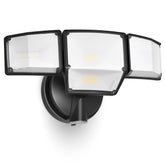 Lutec 80W dusk-to-dawn flood light front view for wide outdoor illumination