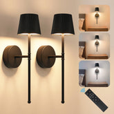 LUTEC cordless wall sconce battery setup enables flexible lighting anywhere.