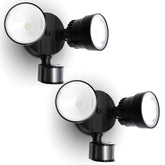 LUTEC Shrimp P6221B-PIR24 motion-activated floodlight brightens outdoor entryways.