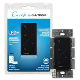 Lutron Caseta original dimmer black front view for modern home lighting