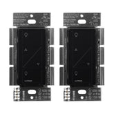 Lutron Caseta Original Smart Dimmer switch front view for precise LED dimming.