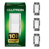 Lutron Diva LED+ dimmer switch front view for easy on off and brightness control.