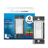Lutron Diva Smart Dimmer Switch 6-pack ready for Caseta setup