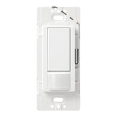 Lutron Maestro OPS5M-WH in-wall switch for clean bathroom lighting automation.