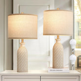 Luvkczc ceramic table lamps set 2 for elegant bedside lighting and versatile decor.