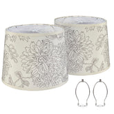 Luvkczc drum lampshades set 2 in natural linen for table lamps, subtle and versatile.