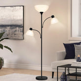 Luvkczc floor lamp 72-inch torchiere in black tree enhances ambient lighting.