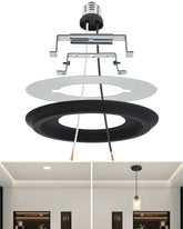Luvkczc recessed can light conversion kit 5-6 inch for versatile ceiling lighting.