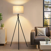 Luvkczc tripod floor lamp with black base provides stable lighting for living rooms
