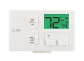 LUX Pro thermostat front view with backlit display for easy adjustments