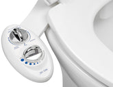 Luxe Bidet NEO 185 dual nozzle assembly enables targeted rear and feminine cleansing.