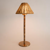 LUXELYKOS Bamboo LED lamp stand provides compact, versatile lighting for any room