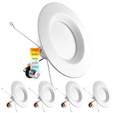 LUXRITE 5/6 inch downlight with color-temperature switch for customizable ambiance