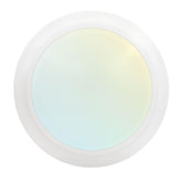 LUXRITE 6-inch LED disk light installed in a modern ceiling with a slim flush mount