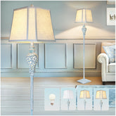 LuxSight Collection vintage floor lamp base detail shows sturdy square base for stability