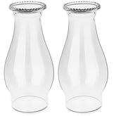 LVACODV oil lamp chimney in clear wave style for steady, bright flames.