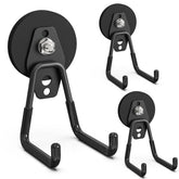 Lvoess heavy-duty magnetic hook 3-pack securing tools without wall damage.