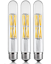 LVYE T10 LED tubular bulb front view offers warm vintage glow for pendant lights
