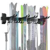 LXVOOEE ski rack wall mount with 10-pair capacity for tidy garage storage