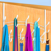 LYNK Professional Home 18-hook over-door rack displaying organized coats and accessories.