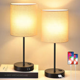 Lynnoland beige table lamp base provides stable support for nightstands