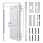 Lnytfee 46-inch jamb guard plate reinforces the door frame against impacts.