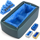 LYSHIYI shoe cover machine front view showing compact, stable design for easy access